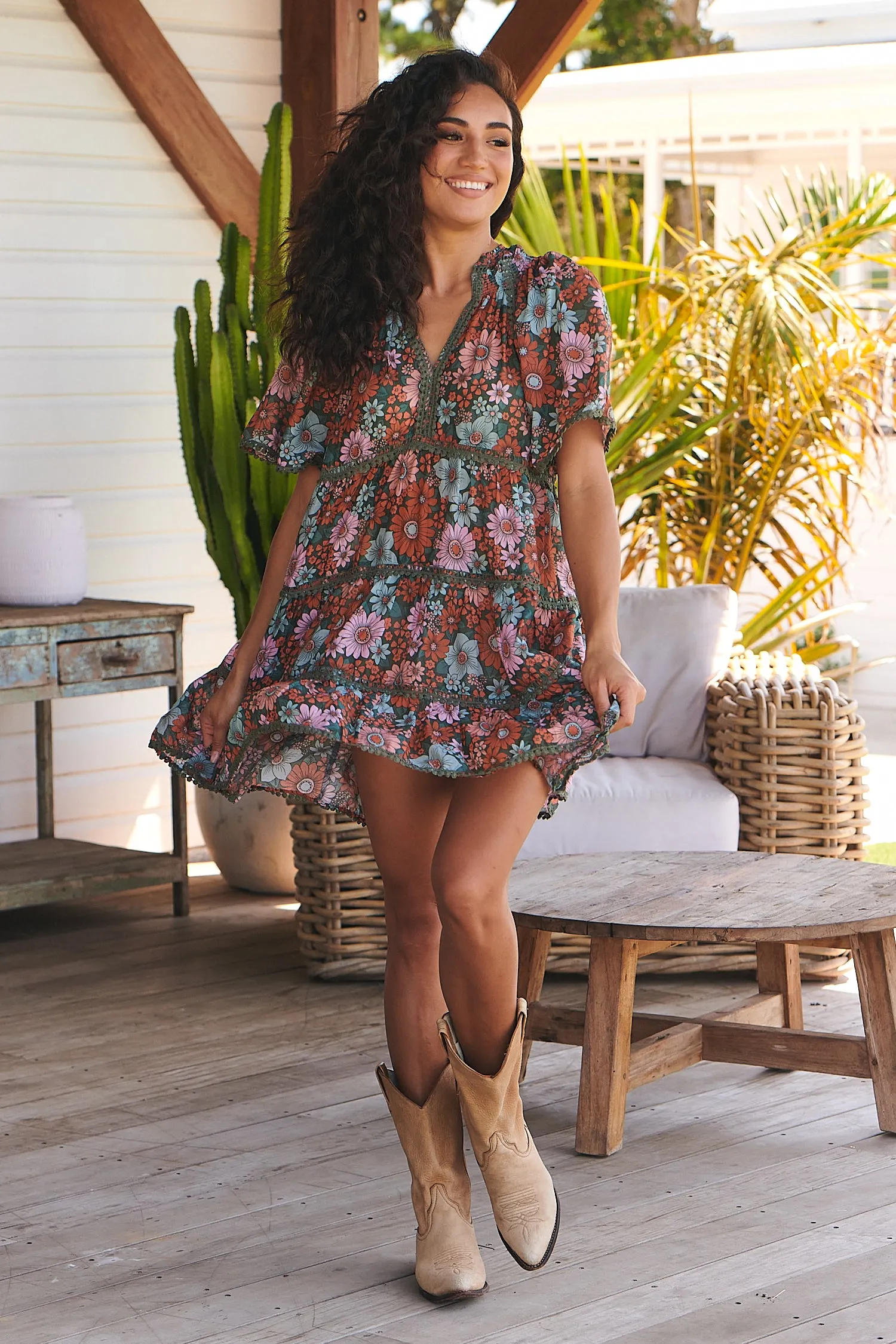 Garden of Dreams Print Coco Mini Dress