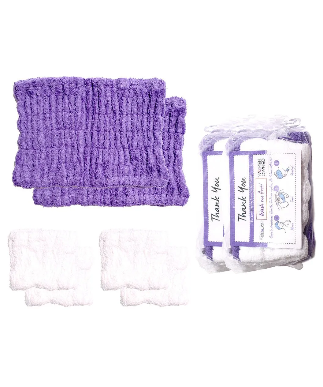 Get Ready with Me Skincare Set (Includes 2 100% Cotton Turbie Bands & 4 Wristbands)