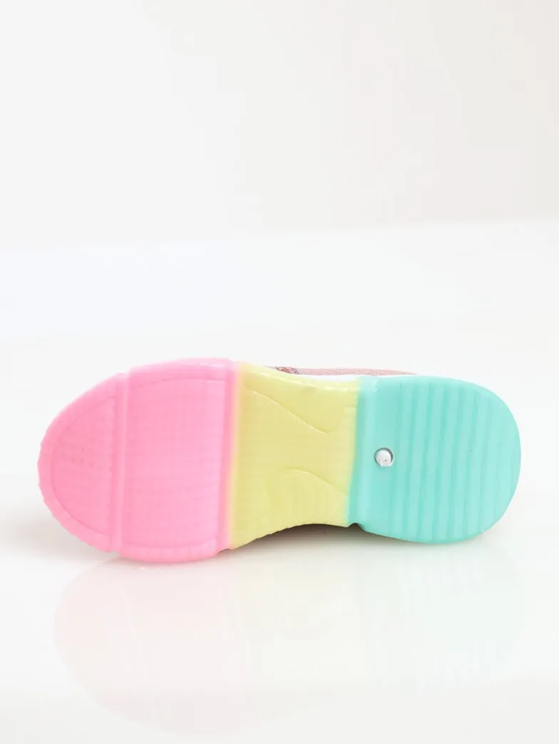 Girls Slip-On Sneaker With Side Detail - Pink