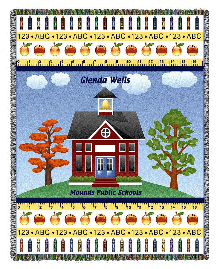 Golden School Days Woven Blanket