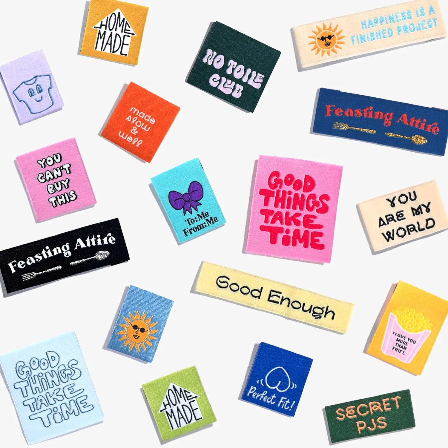 'Good Enough' Yellow Label | 6 Sew-in Labels