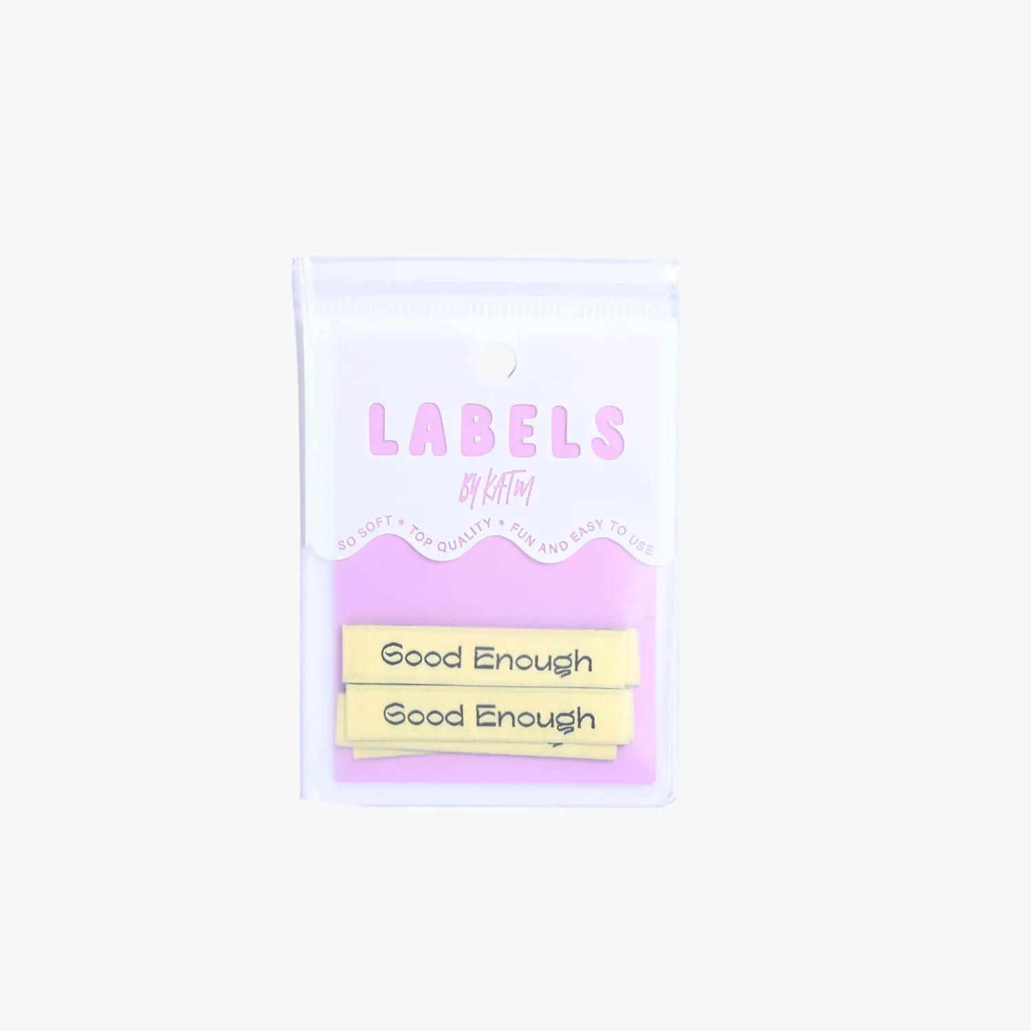 'Good Enough' Yellow Label | 6 Sew-in Labels