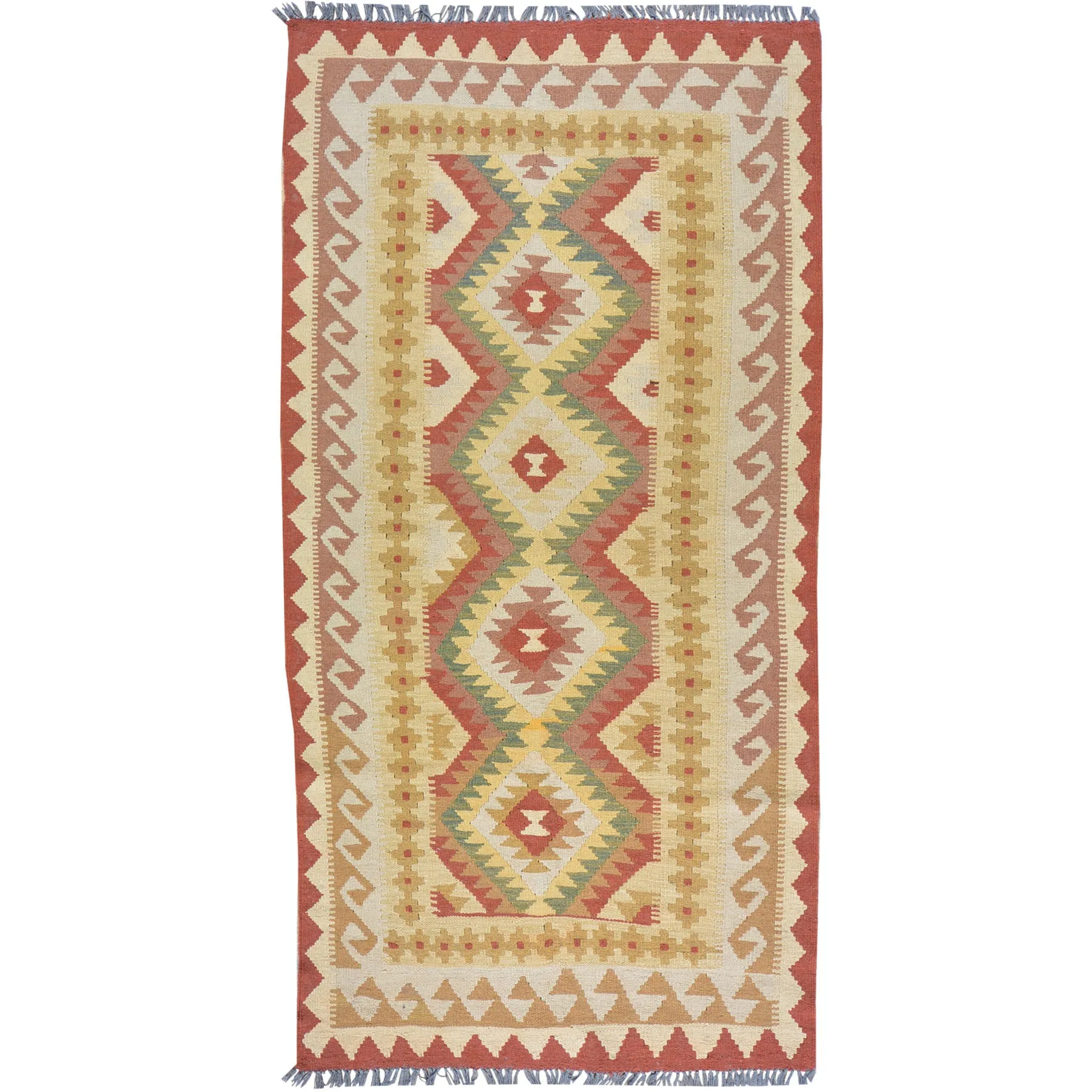Hand-Woven Reversible Momana Kilim Handmade Wool Rug (Size 3.5 X 6.10) Brral-5166