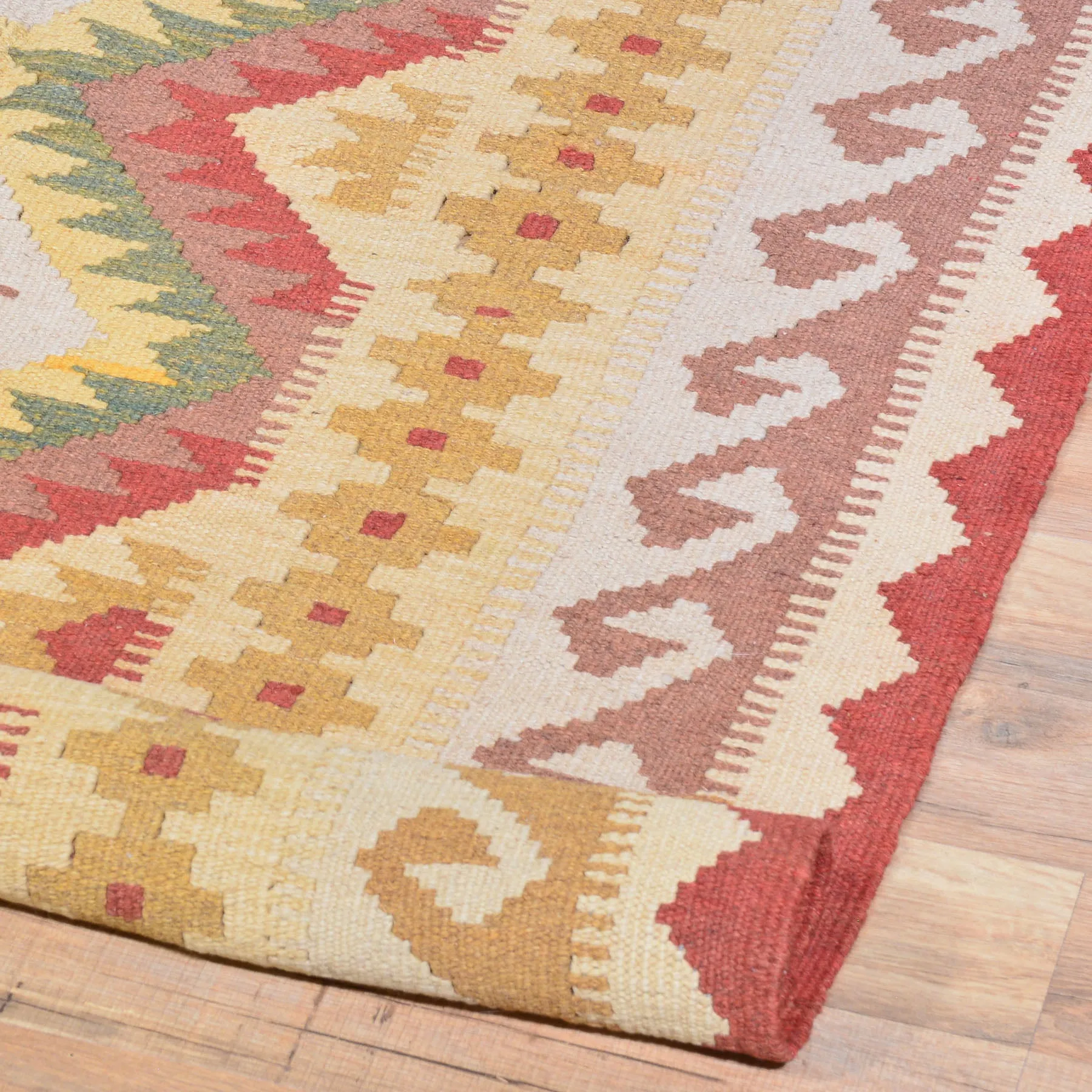 Hand-Woven Reversible Momana Kilim Handmade Wool Rug (Size 3.5 X 6.10) Brral-5166