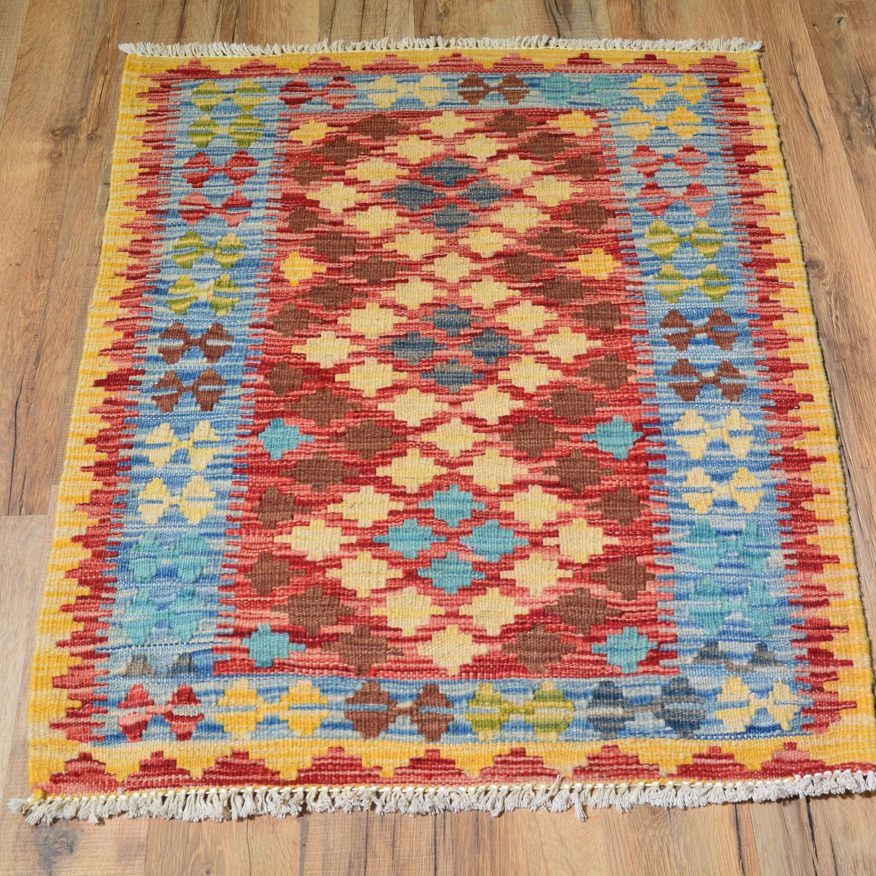 Hand-Woven Reversible Momana Tribal Kilim Handmade Wool Rug (Size 2.0 X 2.8) Cwral-7887