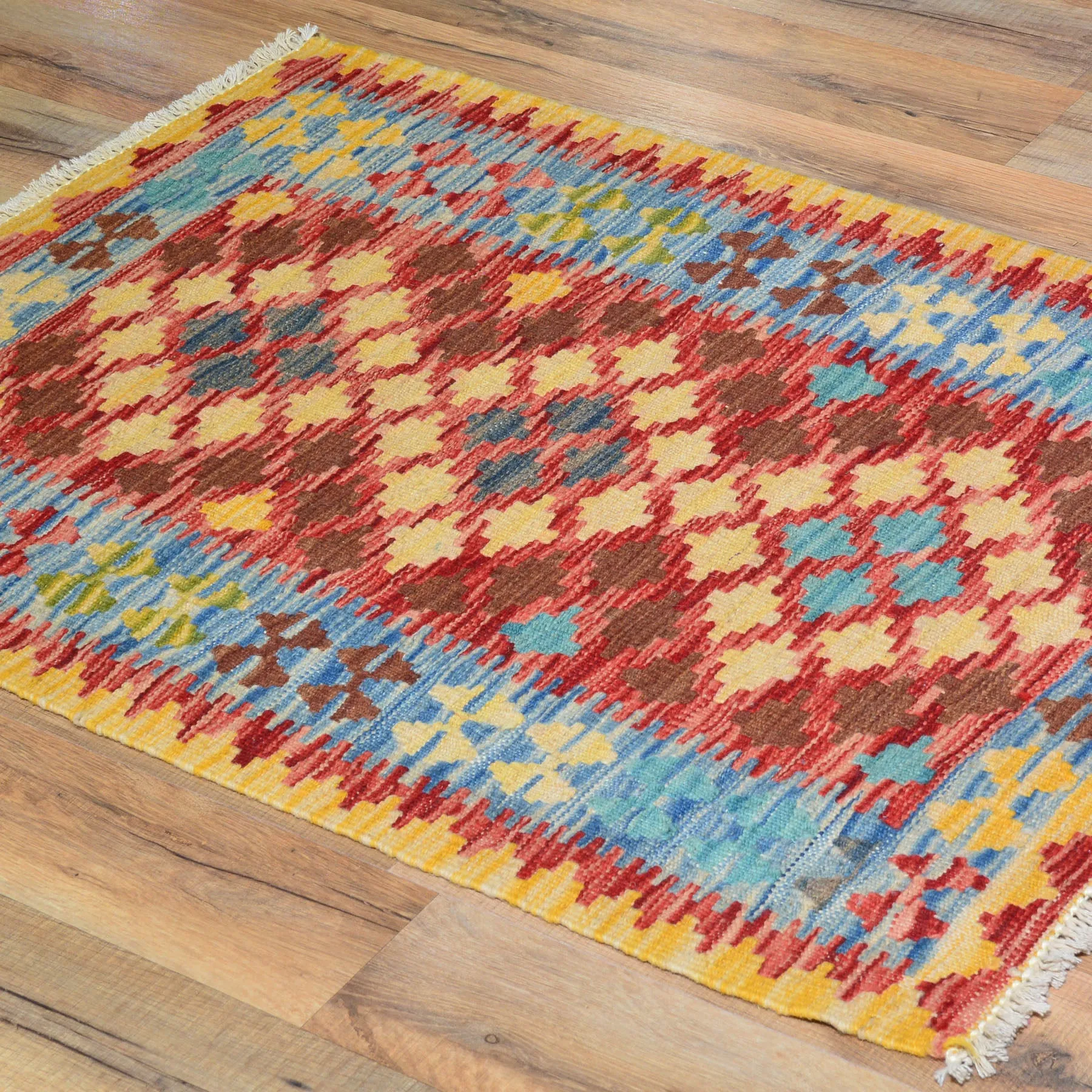 Hand-Woven Reversible Momana Tribal Kilim Handmade Wool Rug (Size 2.0 X 2.8) Cwral-7887