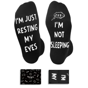 HAPPYPOP Birthday Gifts For Men - Gifts For Elderly Men, Gifts For Dad Husband Grandpa, Father Day Gifts Christmas Gifts, Im Not Sleeping Socks Stocking Stuffers