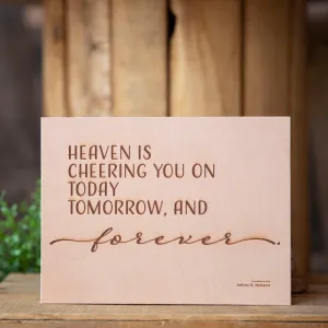 Heaven is Cheering Leather Wall Art