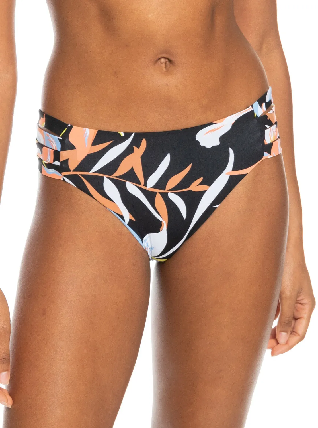 Hibiscus Wave Hipster Printed Bikini Bottoms