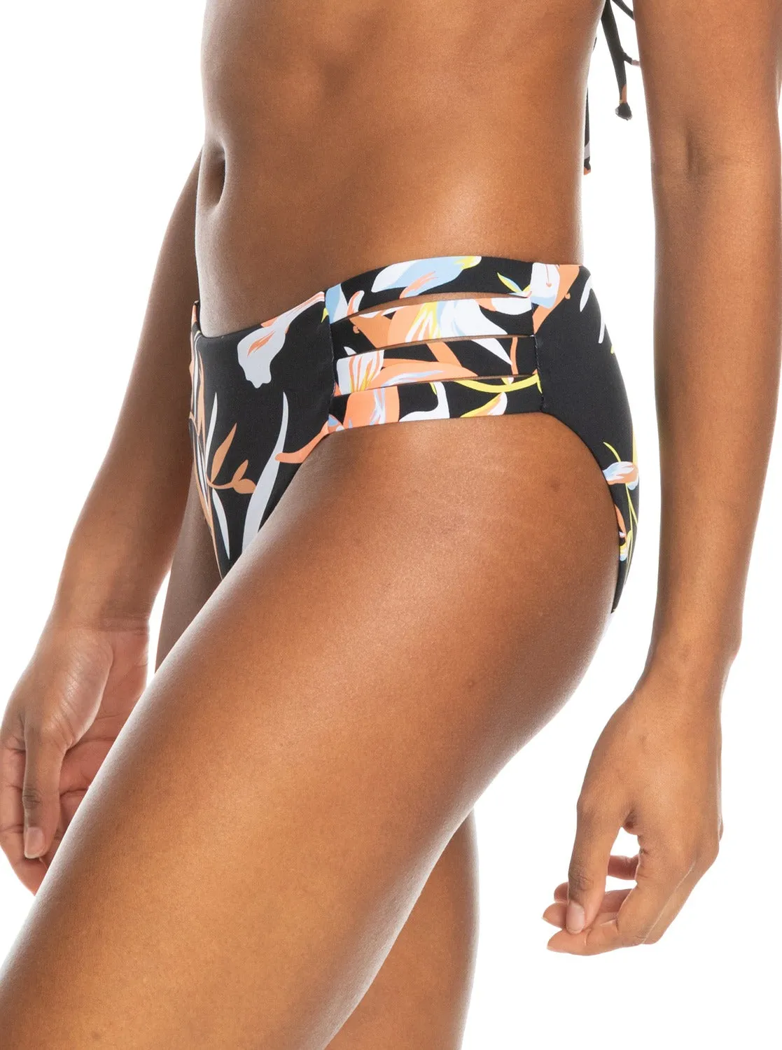 Hibiscus Wave Hipster Printed Bikini Bottoms