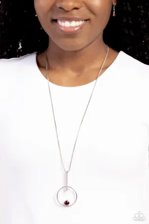 Hooped Theory - Red Necklace