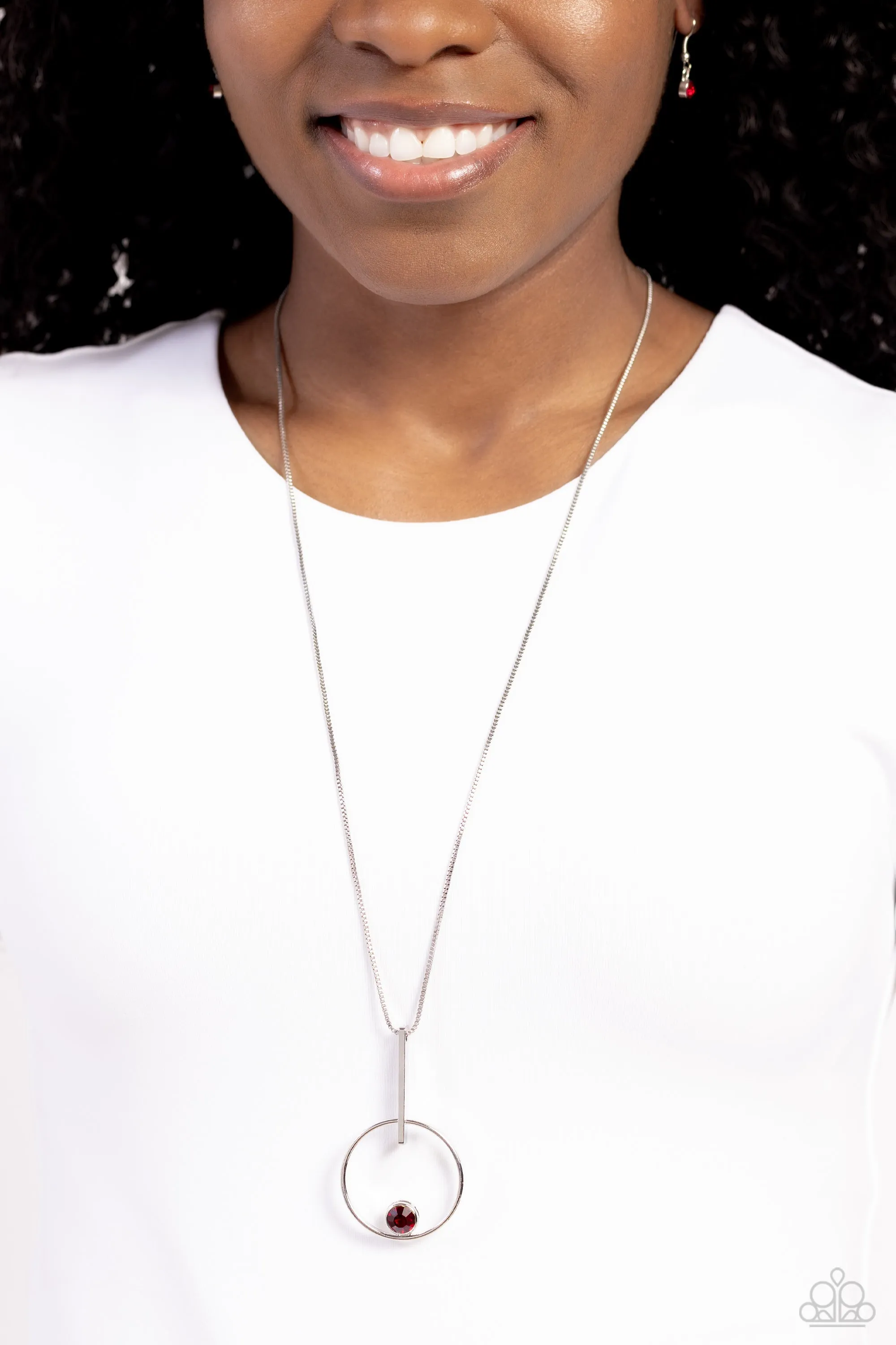 Hooped Theory - Red Necklace
