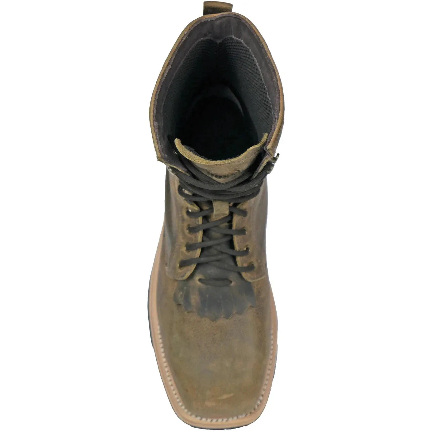 Hoss Men's Brisbee 8" Lacer Comp Toe Slip Resist Work Boot- Brown- 94062