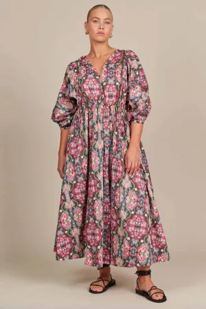 ISLE OF MINE Remi Maxi Dress - Olive Fleuron