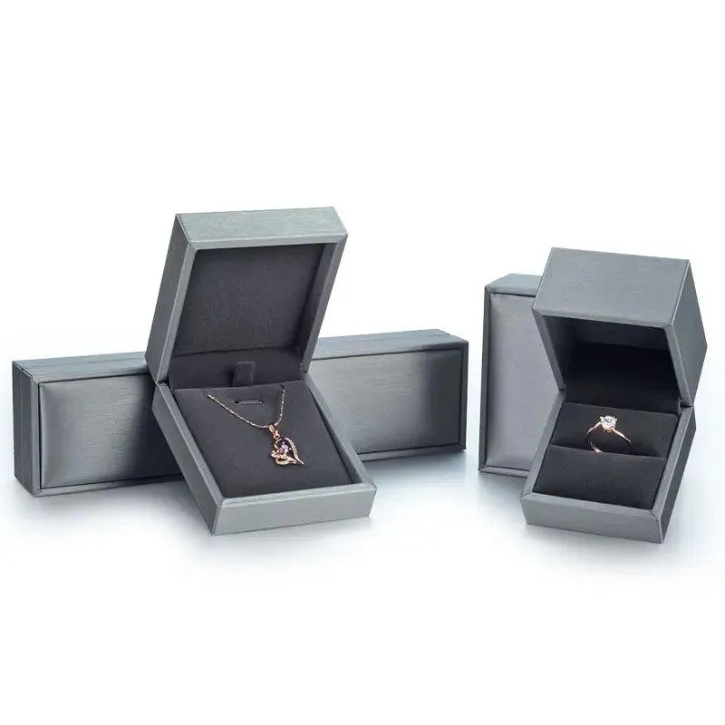 Jewelry Grey Leather Boxes