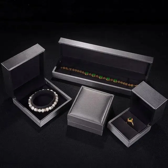 Jewelry Grey Leather Boxes
