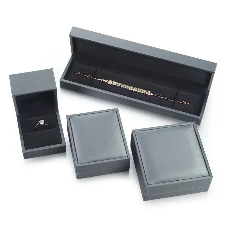 Jewelry Grey Leather Boxes