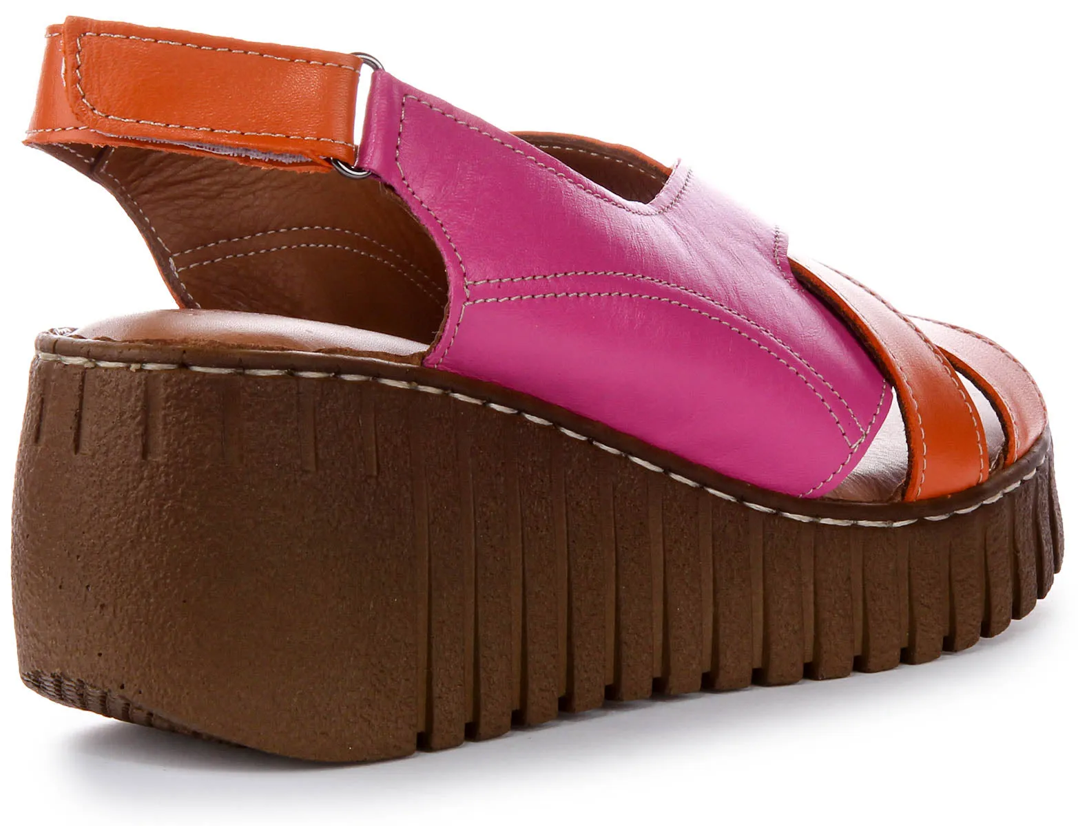 Justinreess England Adele Soft Footbed Sandal Pink Orange | Secret Sale