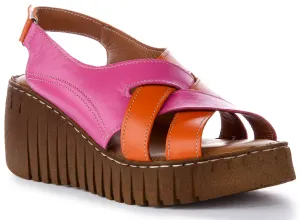 Justinreess England Adele Soft Footbed Sandal Pink Orange | Secret Sale