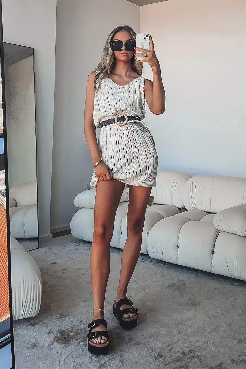 Keep Calm And Relax Cover Up Knit Dress