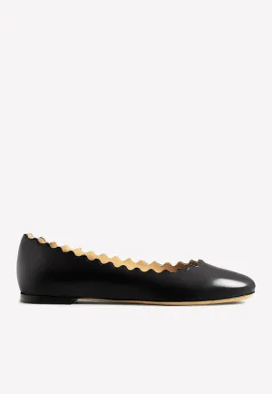 Lauren Nappa Leather Ballet Flats