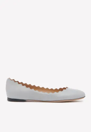 Lauren Nappa Leather Ballet Flats