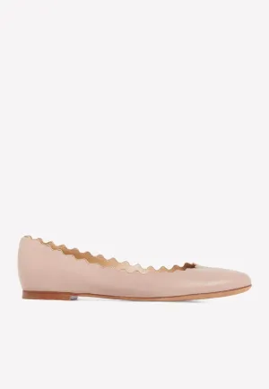 Lauren Nappa Leather Ballet Flats