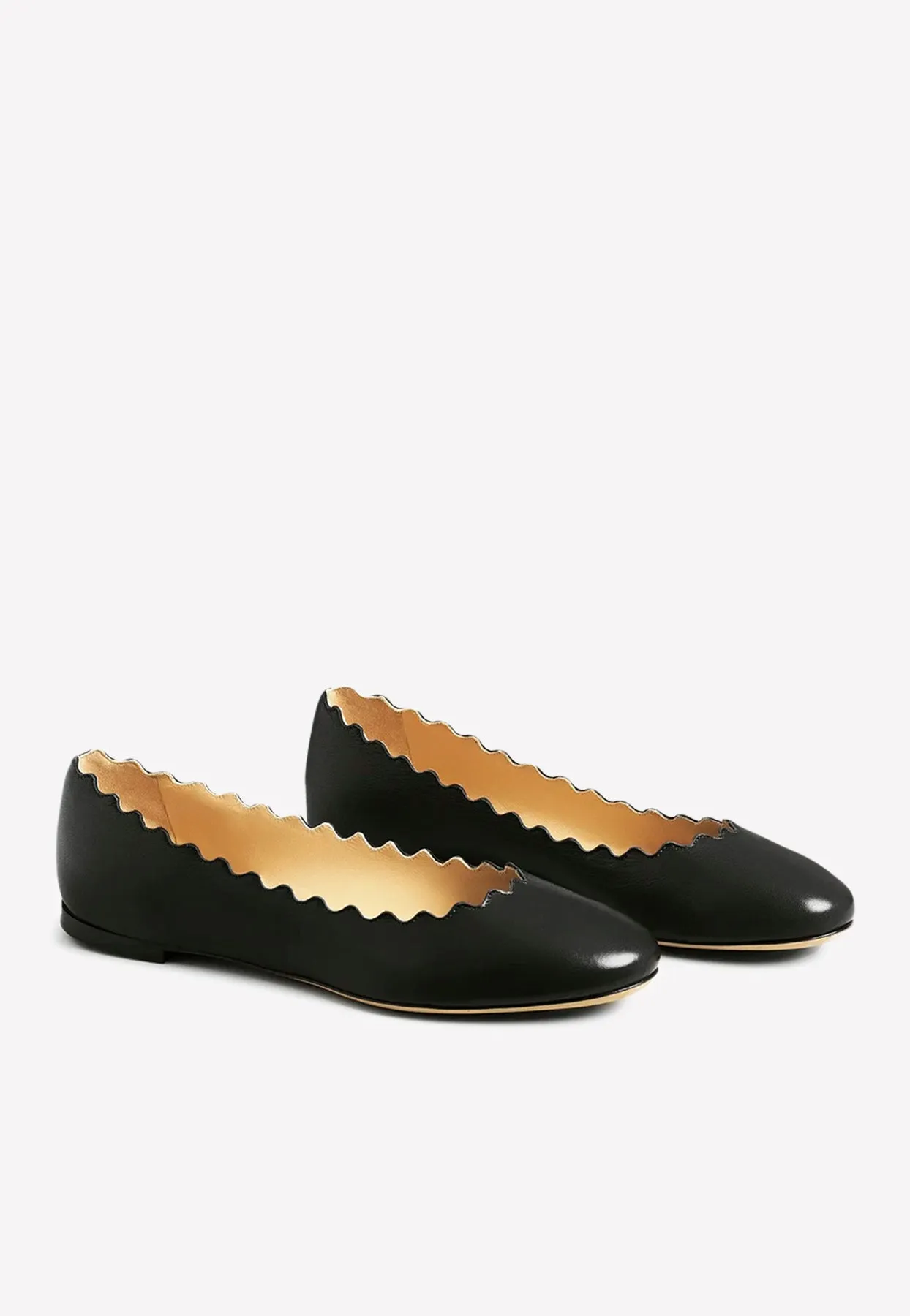 Lauren Nappa Leather Ballet Flats