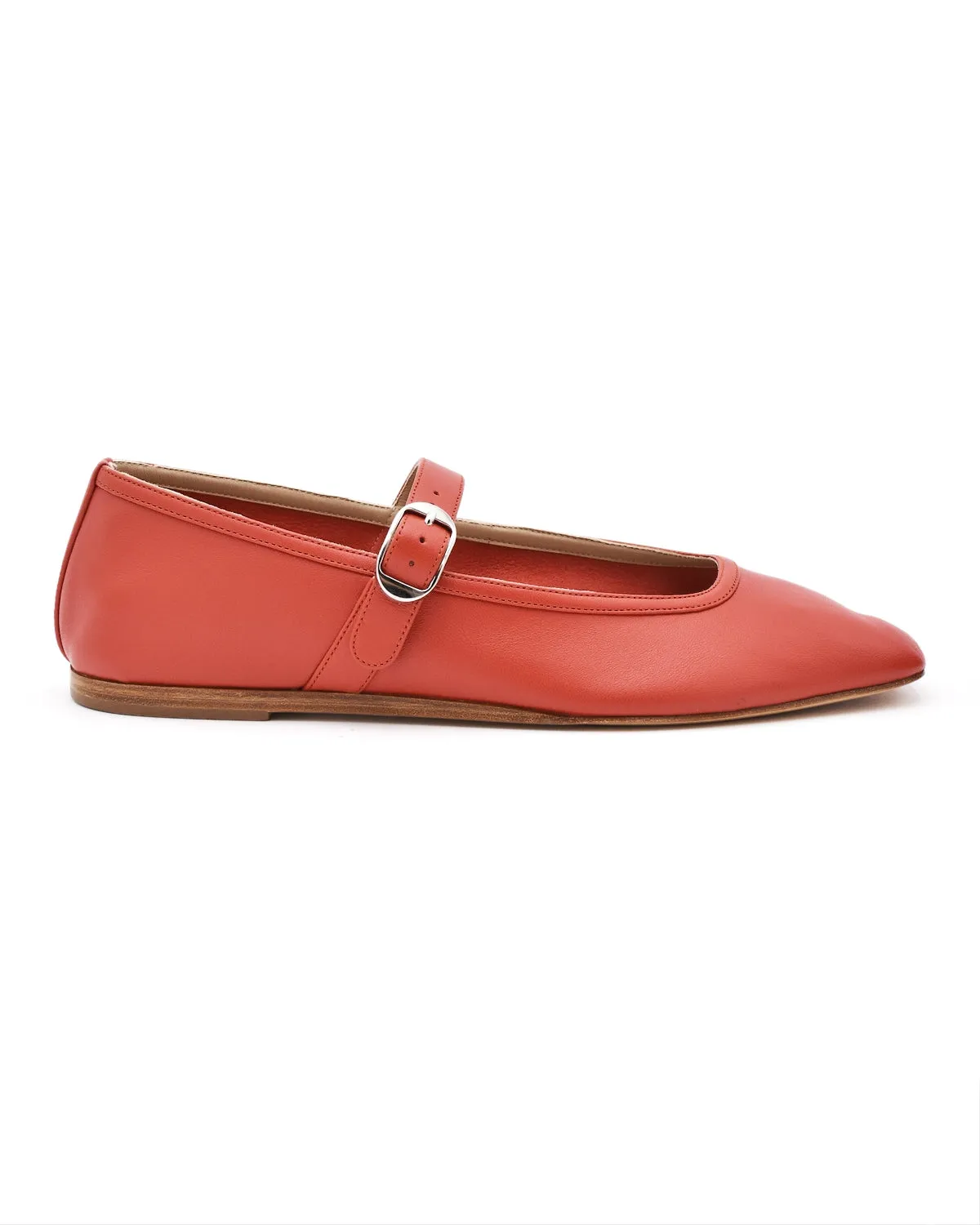 Le Monde Beryl Mary Jane Ballet Flat in Blood Orange