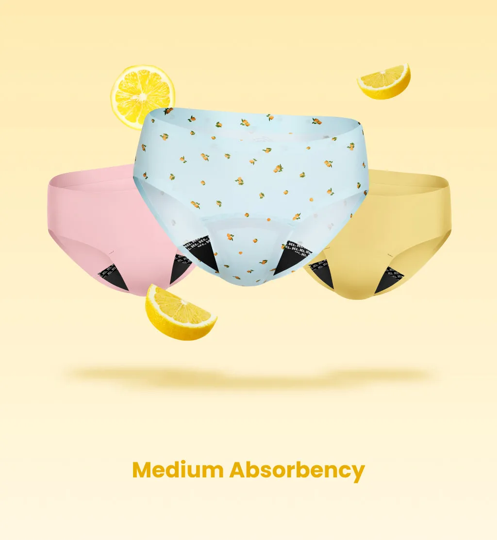 Leakproof UltraThin No-Show Underwear Bikini 3-Pack (4-Pack Item)