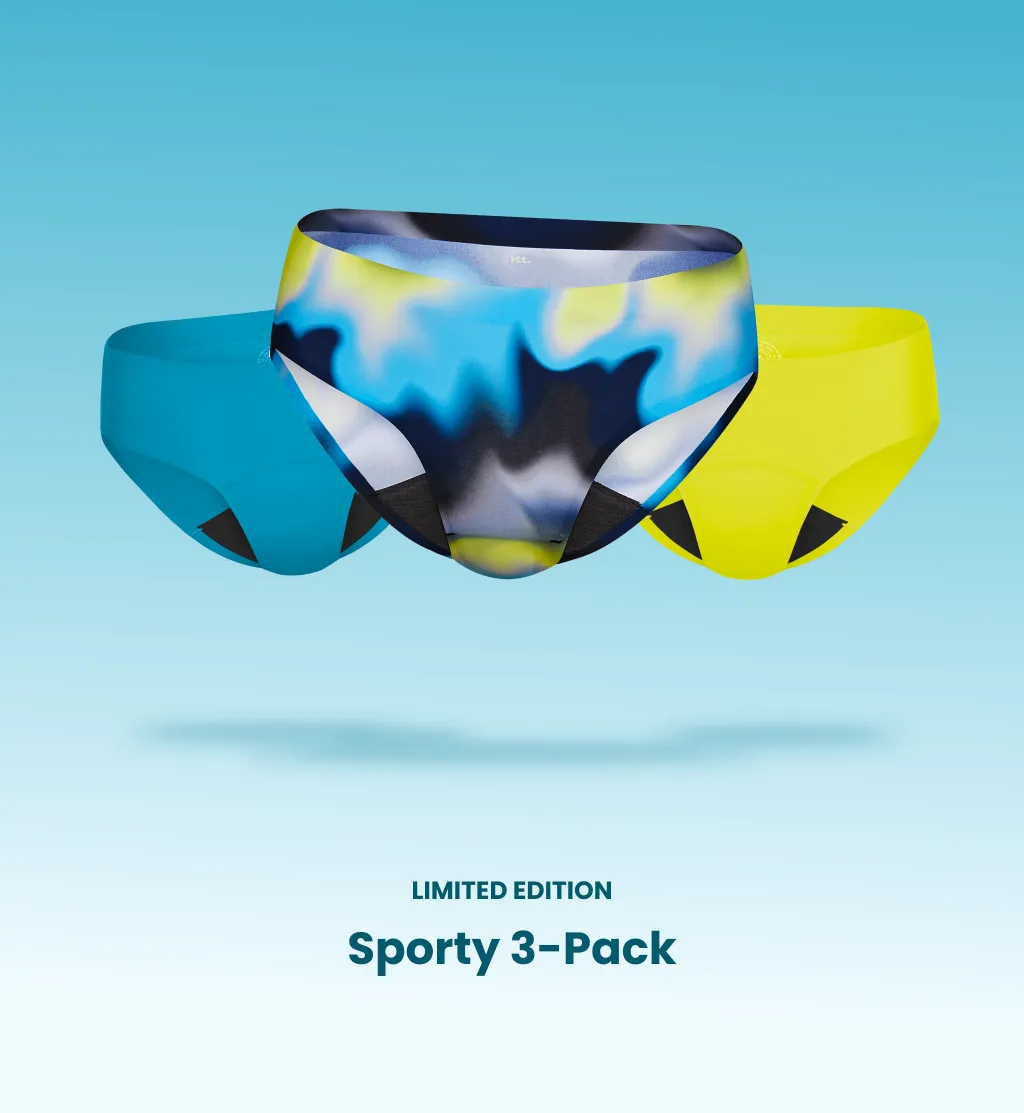 Leakproof UltraThin No-Show Underwear Bikini 3-Pack (4-Pack Item)