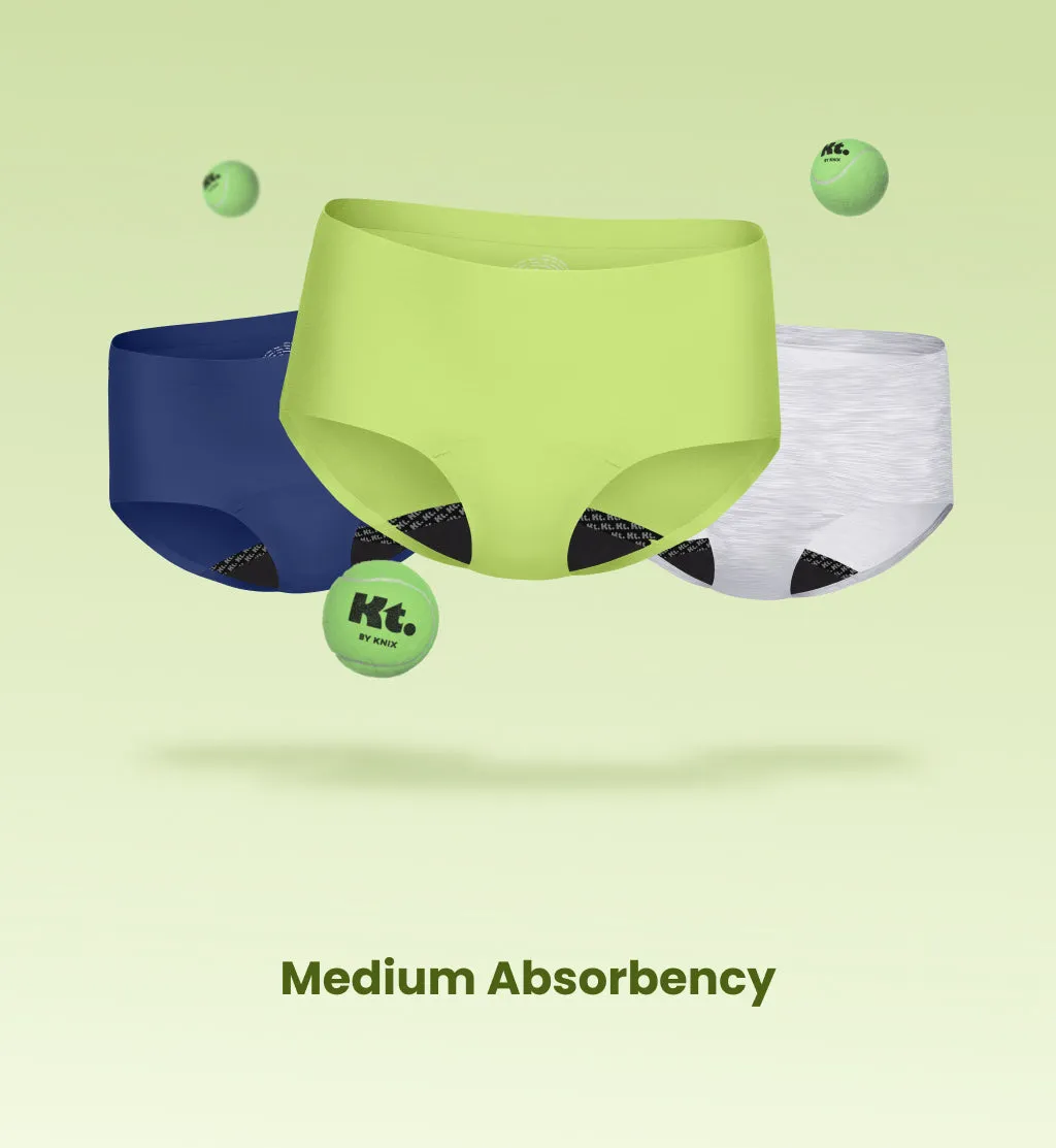 Leakproof UltraThin No-Show Underwear Boyshort 3-Pack