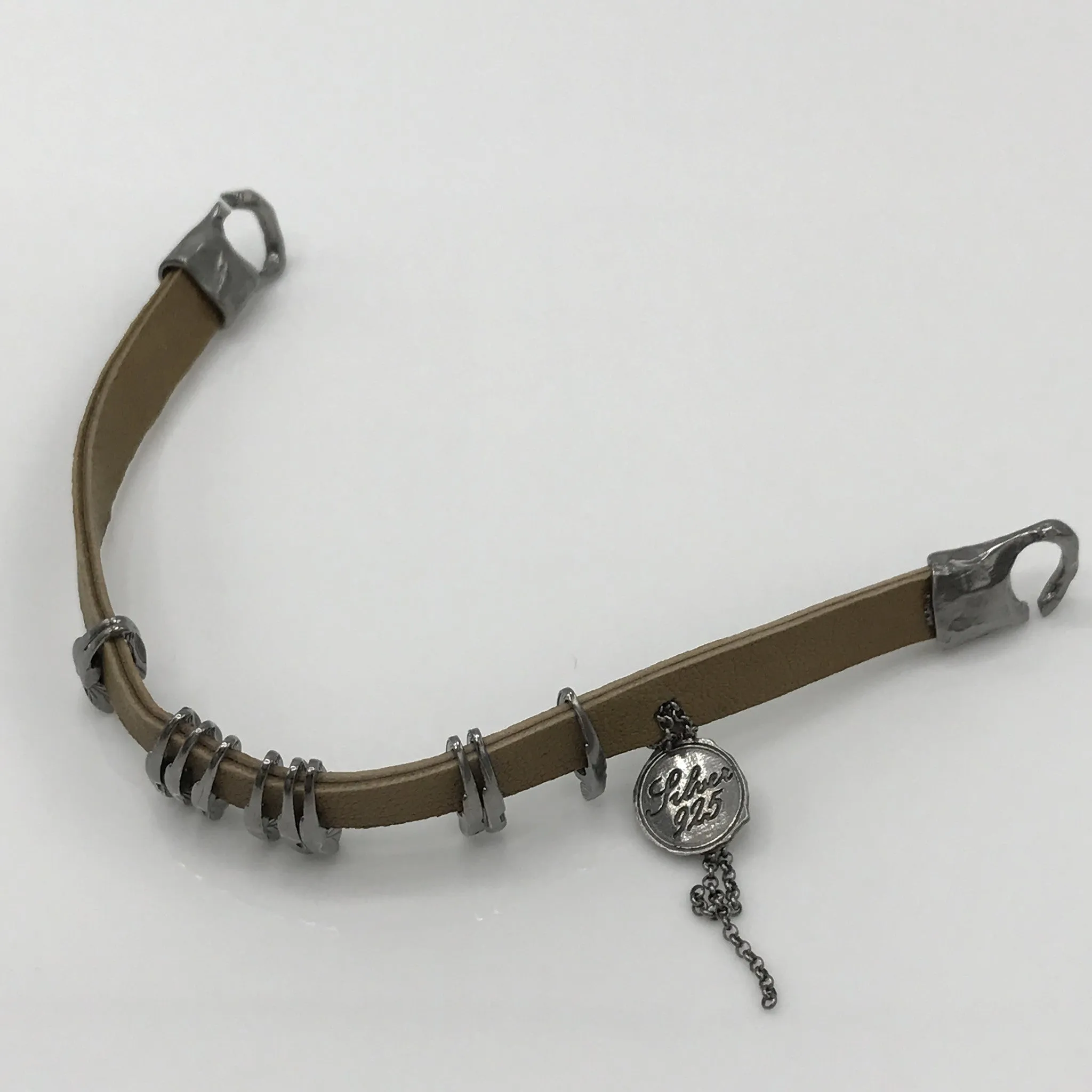 Leather & Silver Bracelet