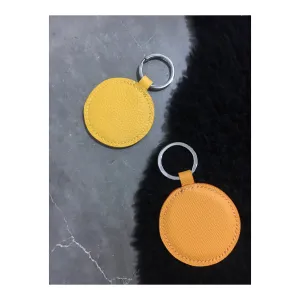 Leather Circle Key Fob