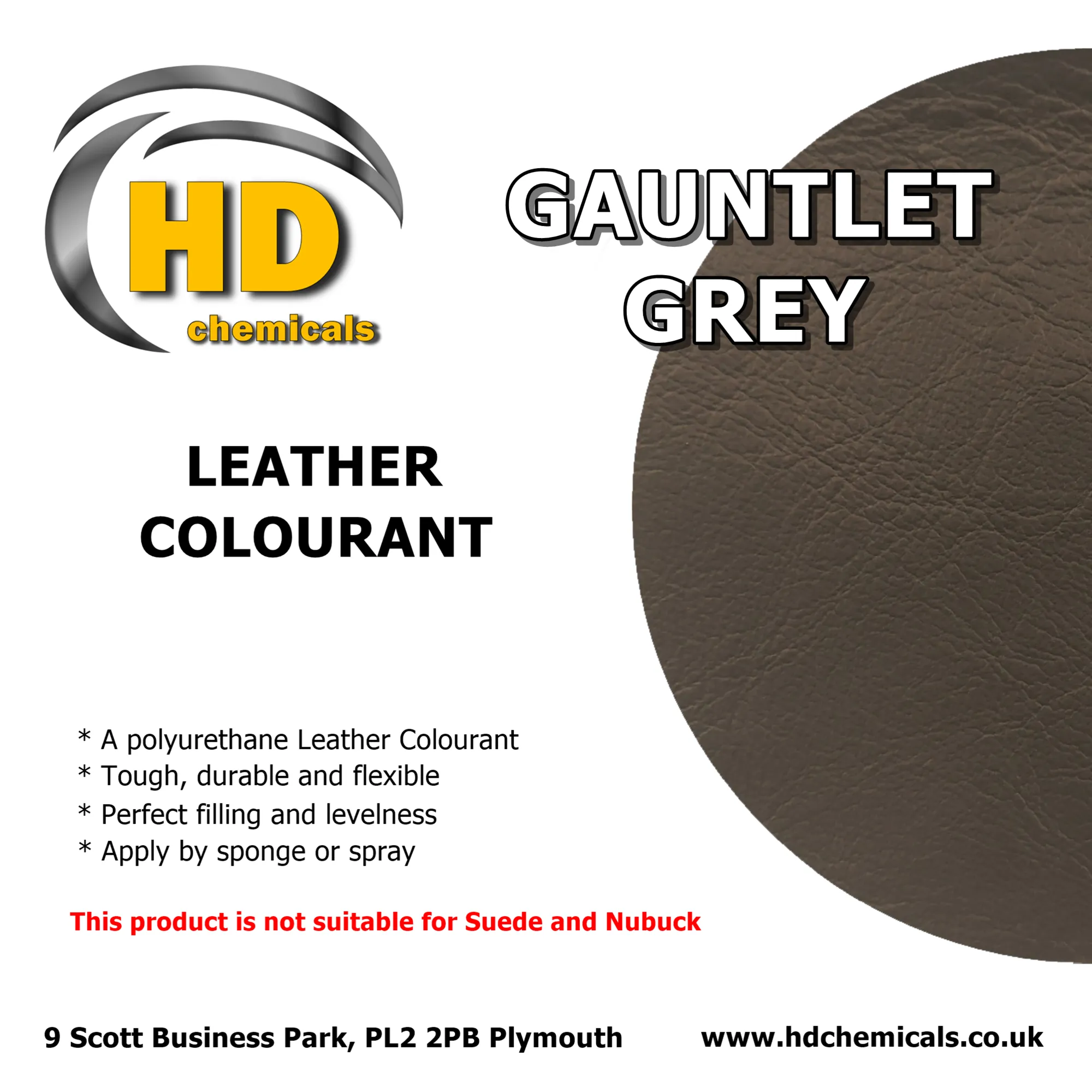 Leather Dye Paint Gauntlet Grey