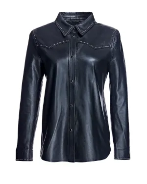 Leather Shirt Jacket