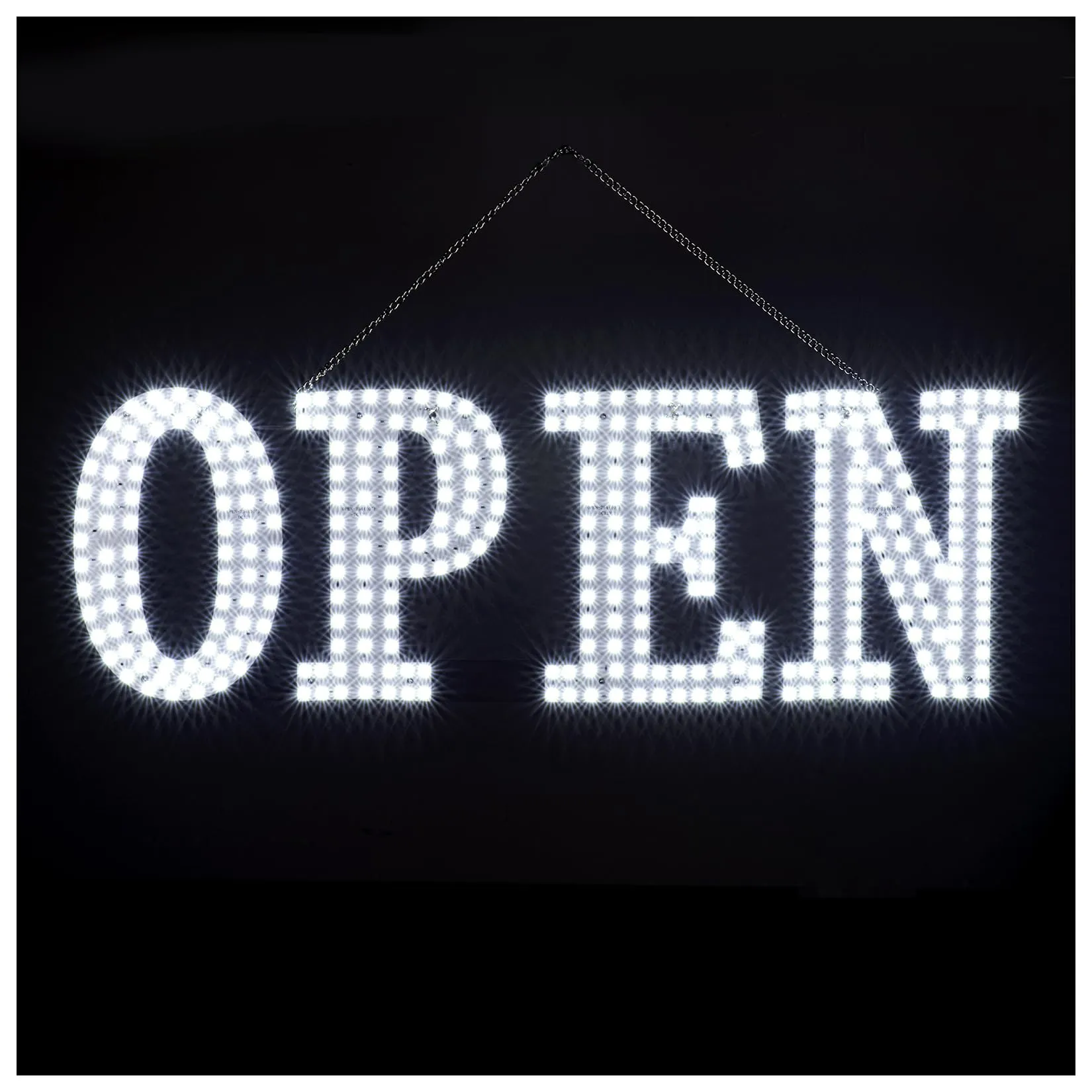 LED Open Signs for Business, 40"x14" Extra Jumbo Unique Design Super Bright Open Sign with Chain, High Visibility Open Sign for Stores Bar Hotel Retail Shops Window Salon Office