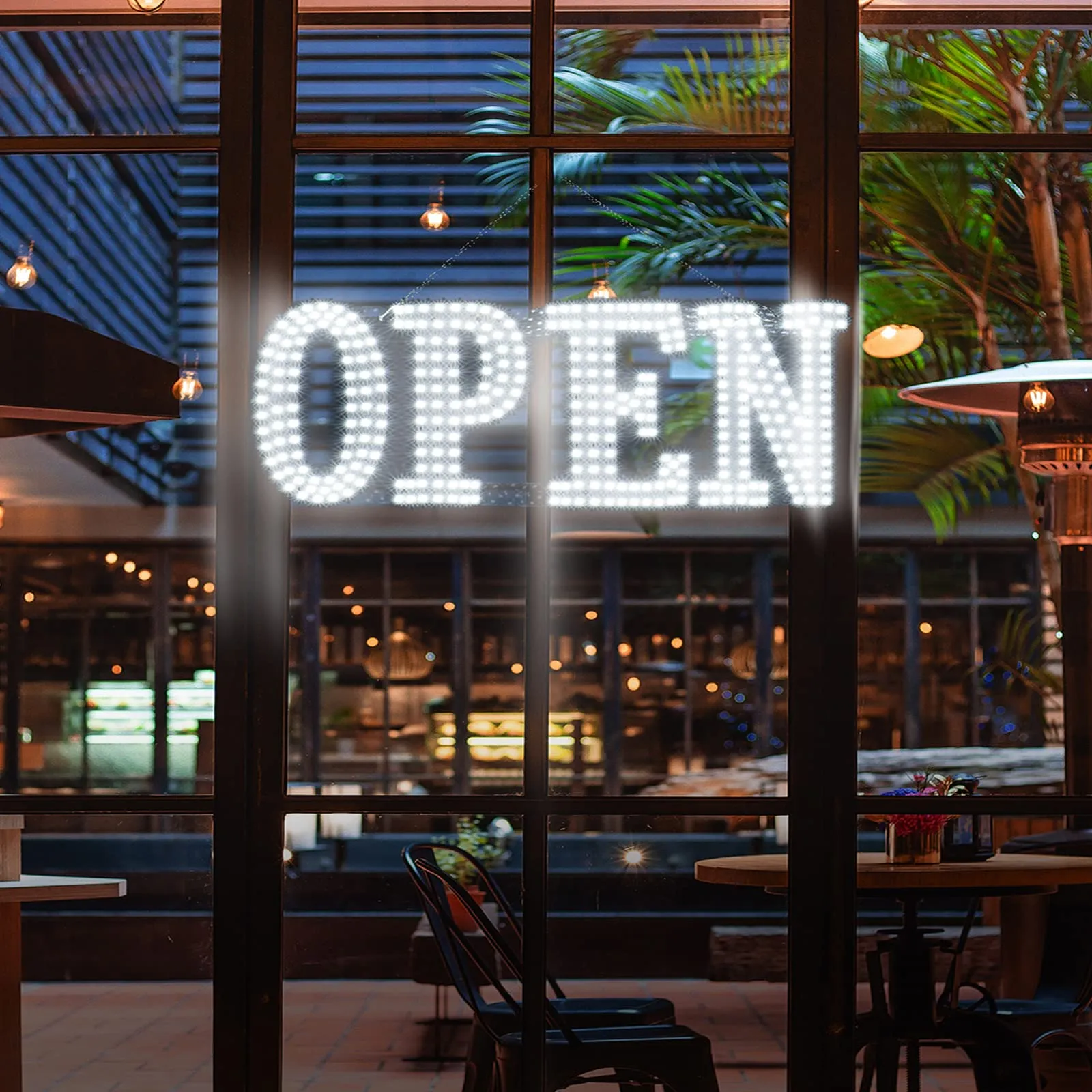 LED Open Signs for Business, 40"x14" Extra Jumbo Unique Design Super Bright Open Sign with Chain, High Visibility Open Sign for Stores Bar Hotel Retail Shops Window Salon Office