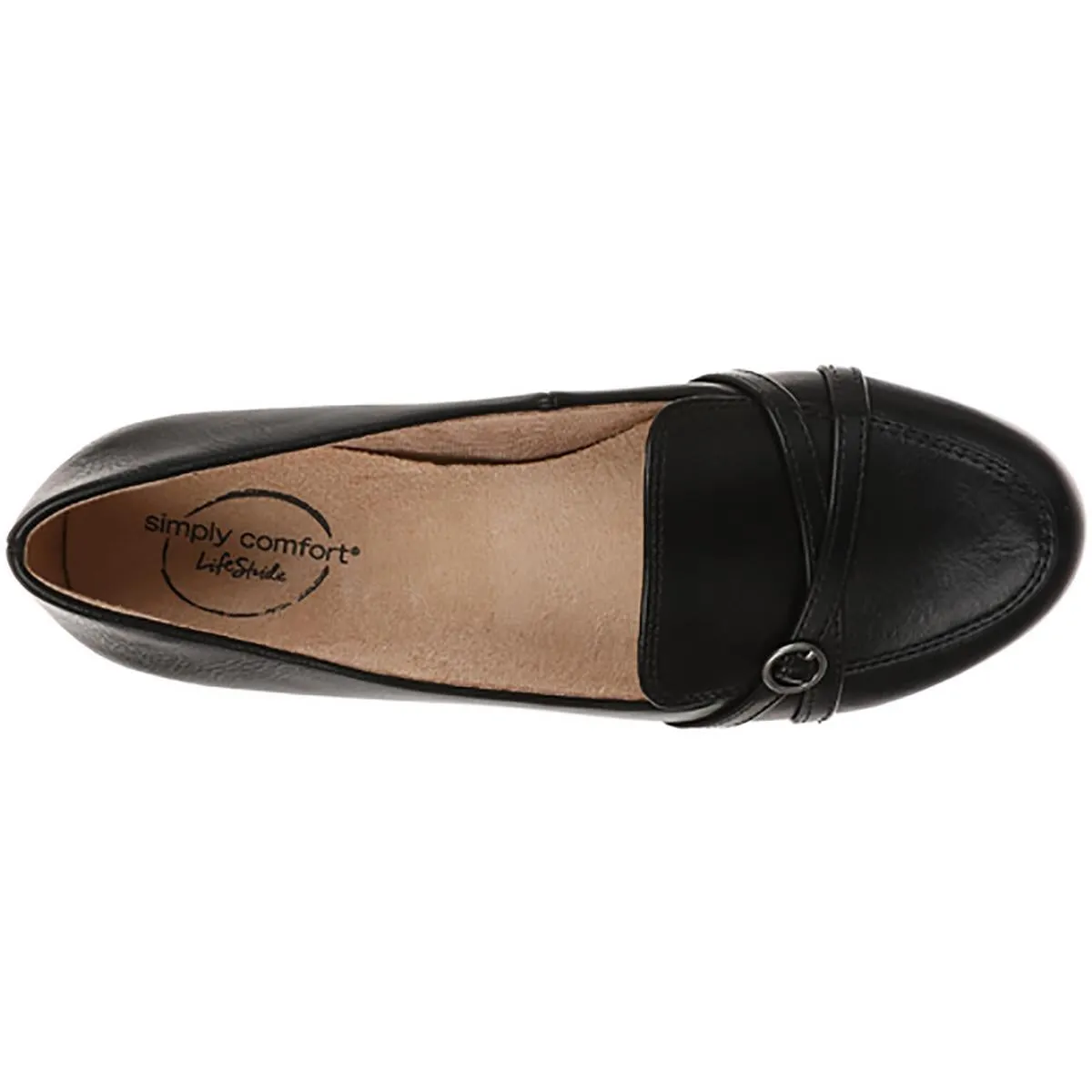 LifeStride Womens Divine Slip On Round Toe Ballet Flats