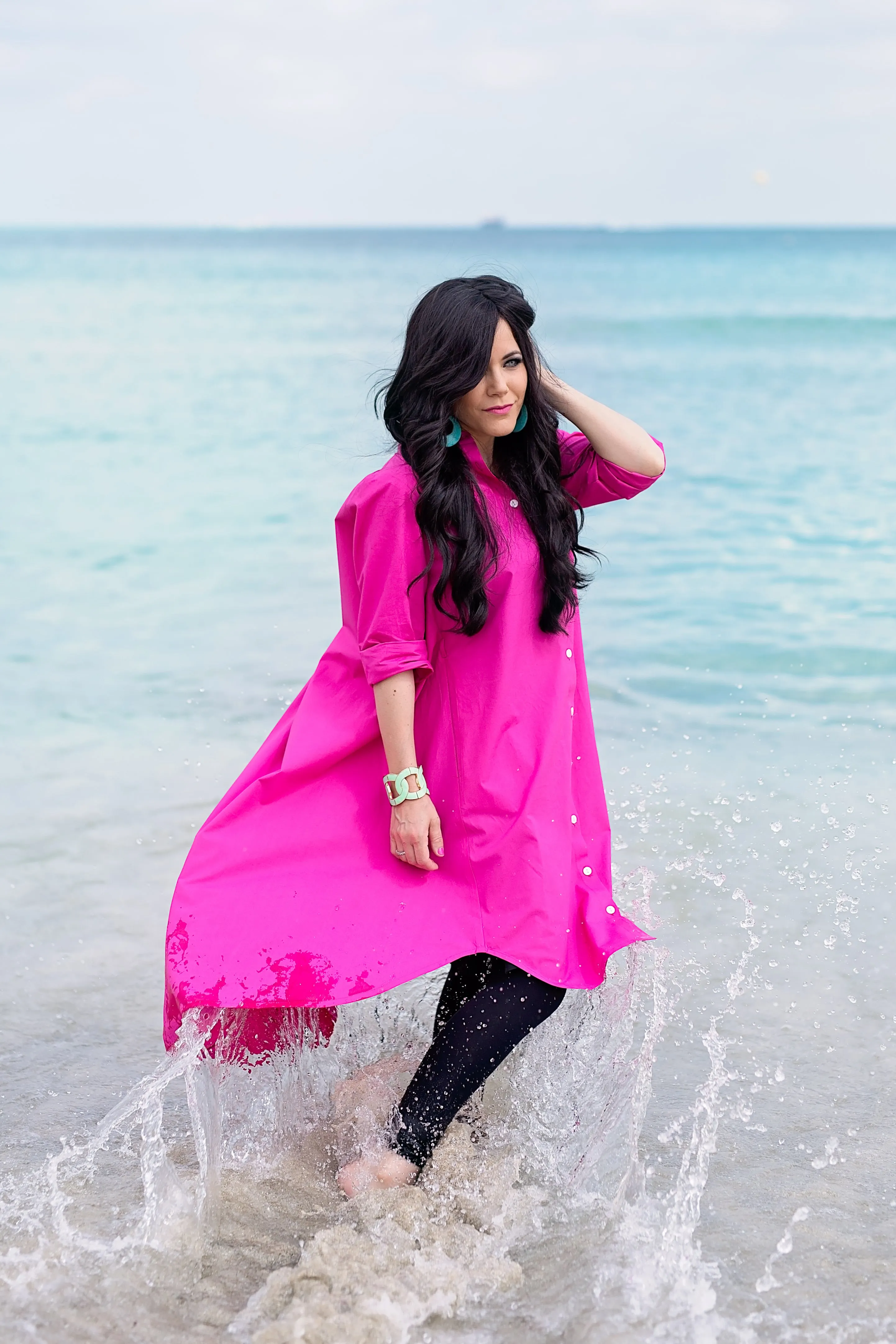 Maaya Short Length - Hot Pink Poplin