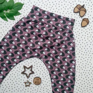 Mauve Hedgehog Harem Pants- 3-6 only