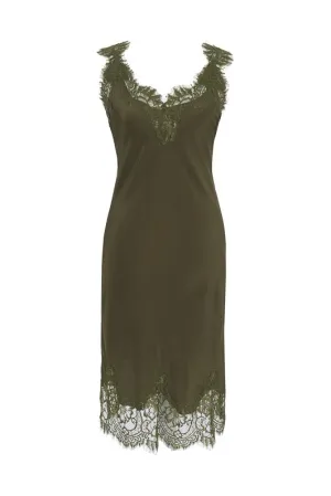 Megan Coco Dress Dark Olive