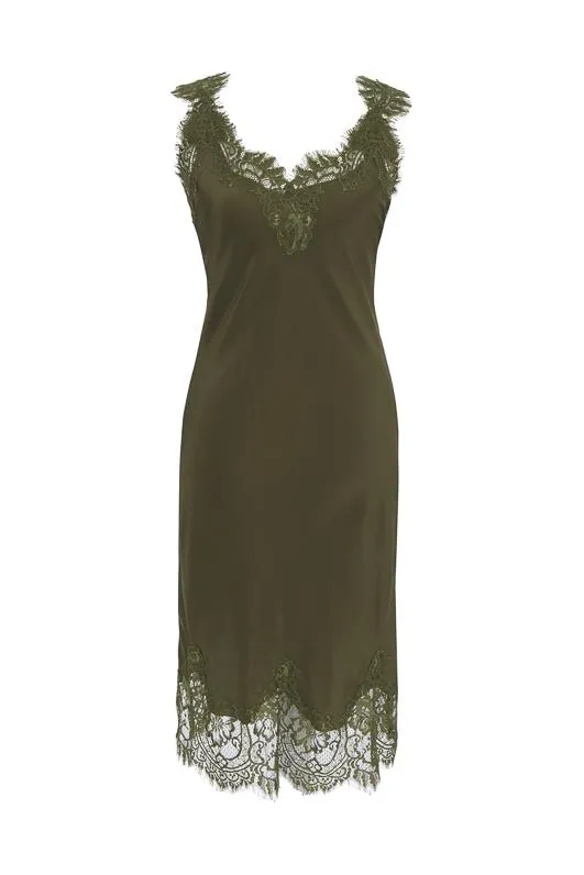 Megan Coco Dress Dark Olive
