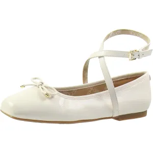 MICHAEL Michael Kors Womens Strappy Leather Ballet Flats