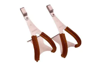 MKS Alloy Toe Clips with Leather