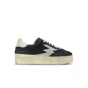 Moa Concept Sort semsket platåsneaker med lys såle