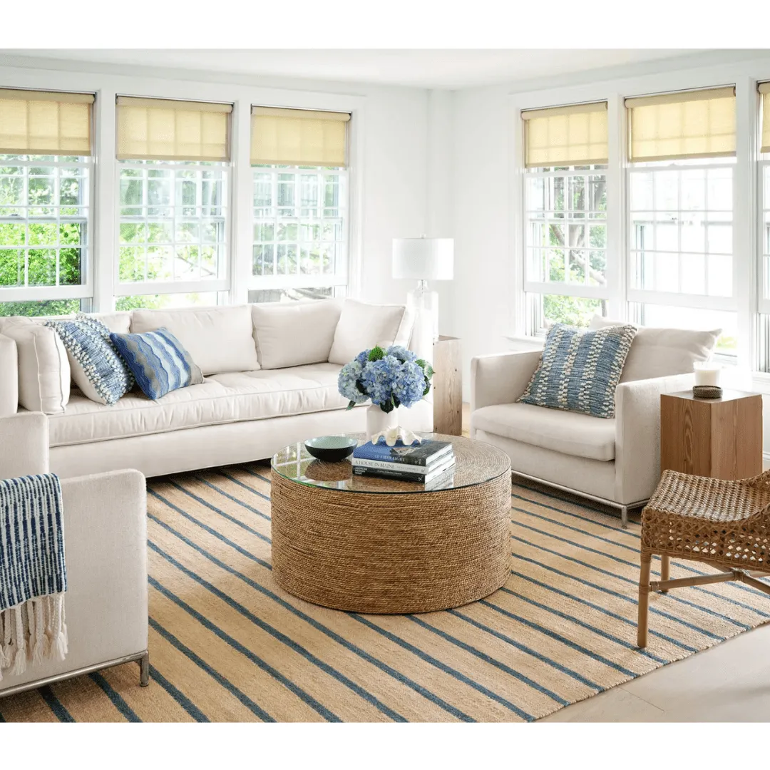 Moana Stripe Woven Jute Rug