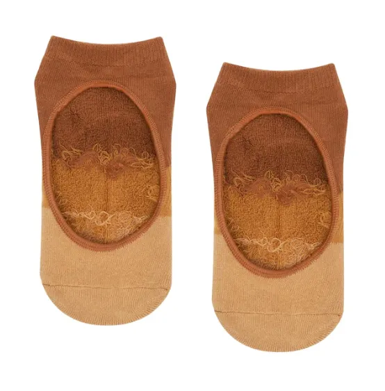 MoveActive Slide On Non Slip Grip Sock - Waffle Rust