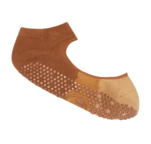 MoveActive Slide On Non Slip Grip Sock - Waffle Rust