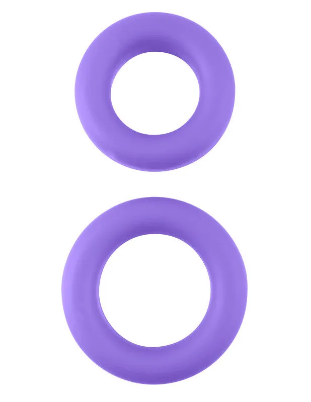 Neon Stretchy Silicone  Ring Set - Purple